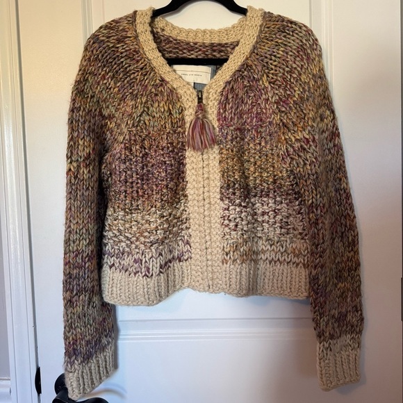 Angel Of The North Sweaters - Angel Of The North by Anthropologie Chunky Multicolor Knit Large Cardigan